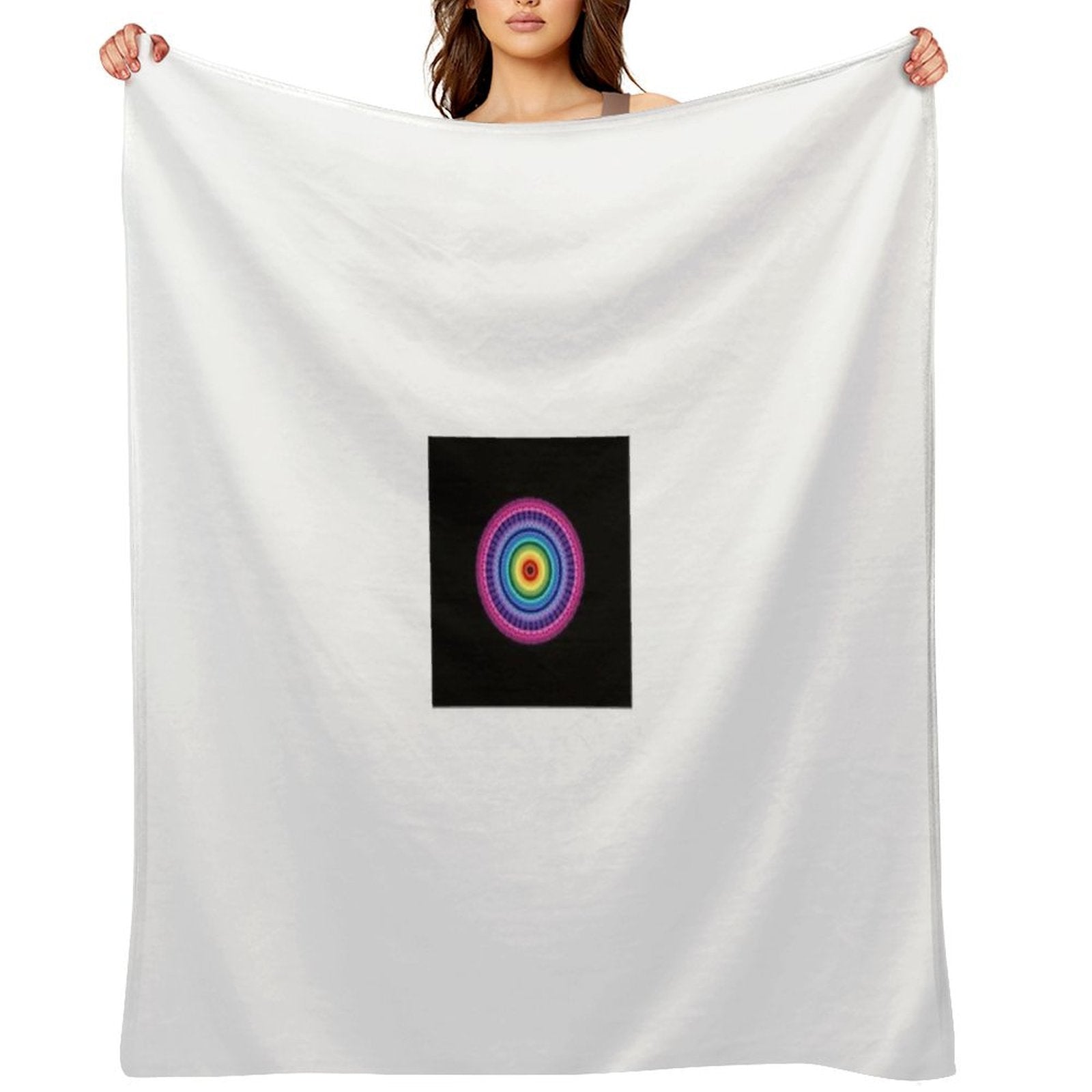 Radiant Spectrum Mandala  Color Harmony Art for Energy, Balance & Expression Multi-functional Throw Blanket