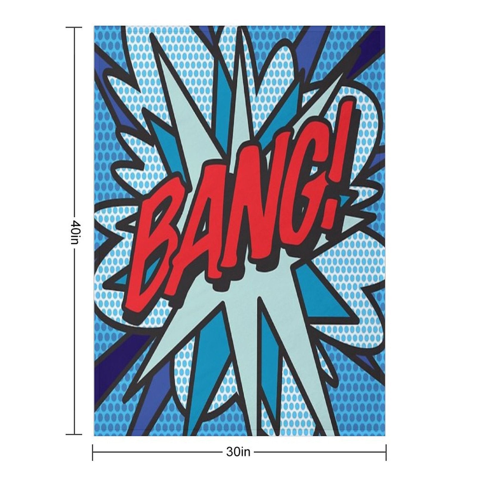 BANG Comic Book Pop Art Modern Fun Graphic Sustainable Throw Blanket