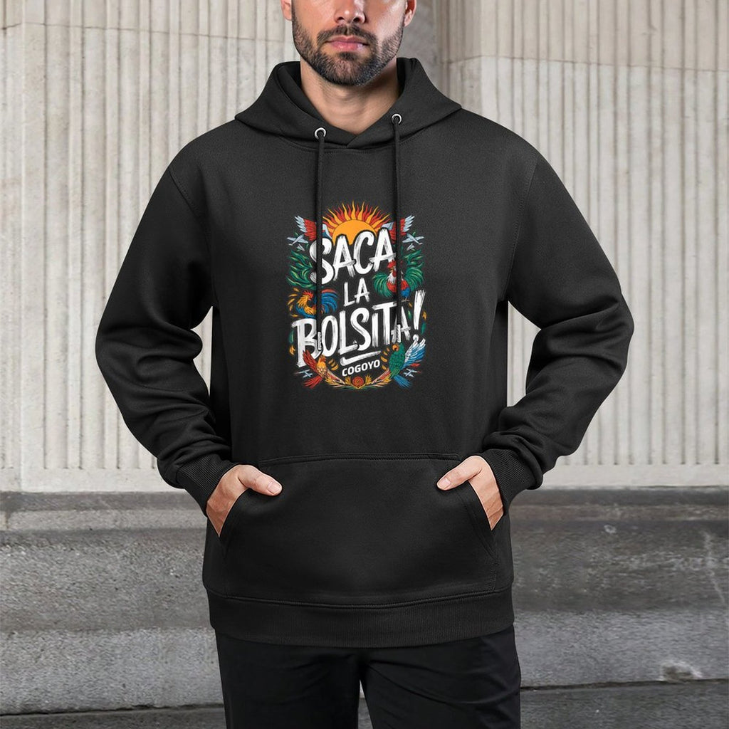 Saca La Bolsita, Funny Mexican Memes Shape Retention Hoodie