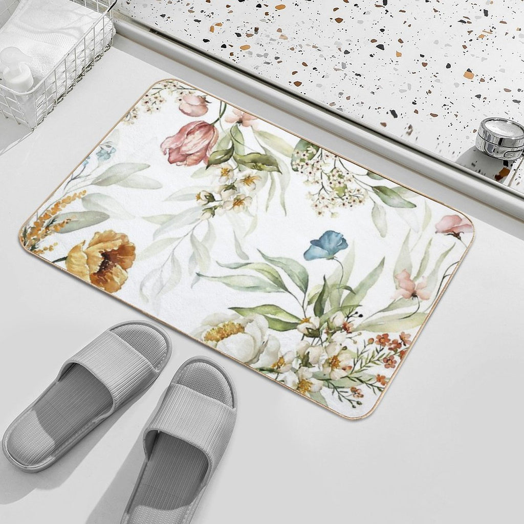 Floral Pattern  Anti-Trip Bath Mat
