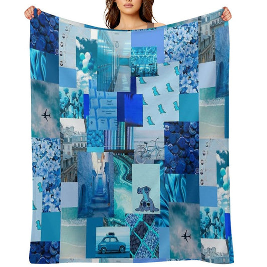 Blue Aesthetic Premium Throw Blanket