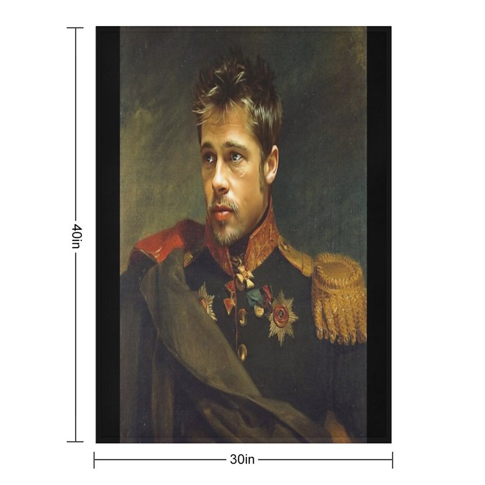 Brad Pitt - Replaceface Versatility Throw Blanket