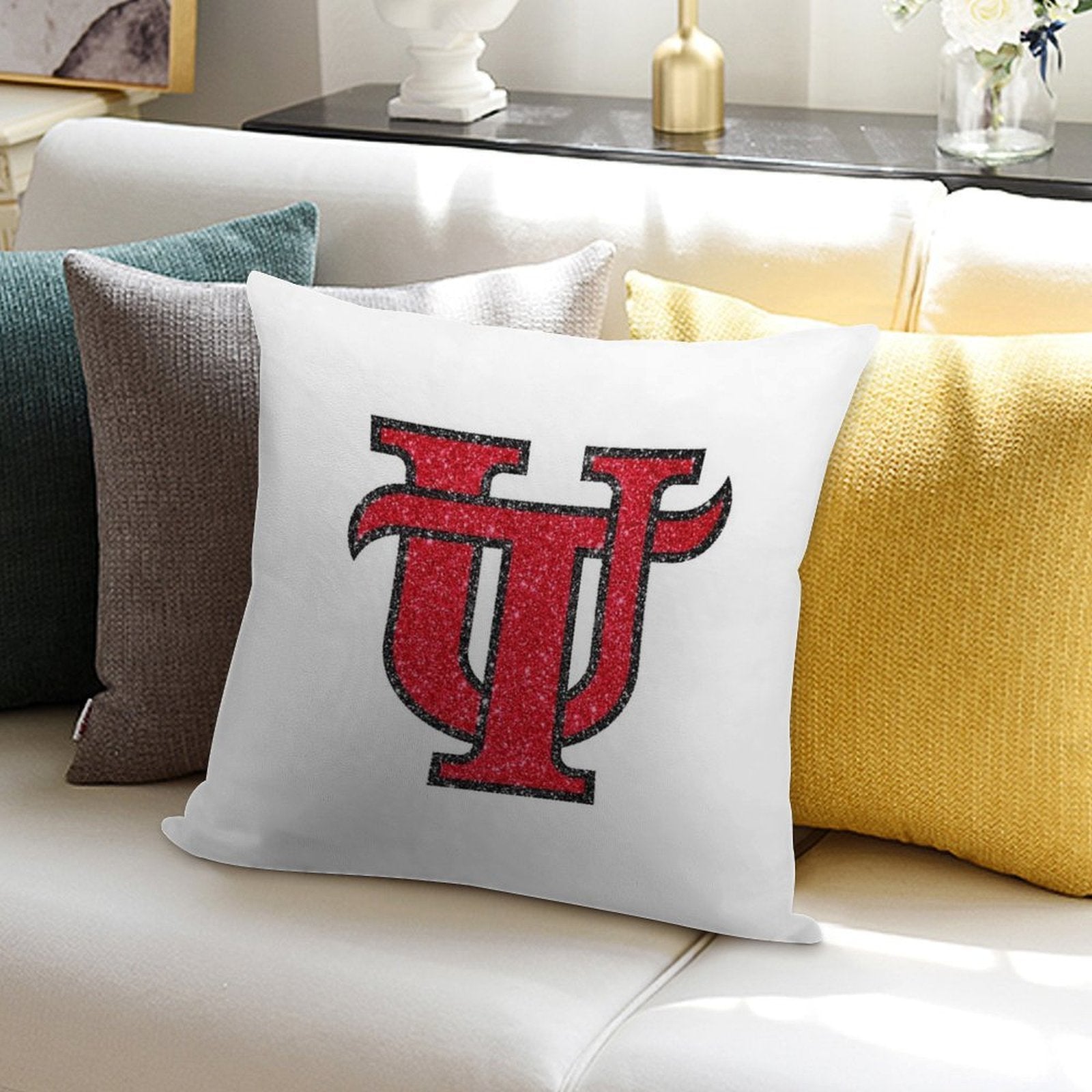 Utampa Glitter Logo Soft Style Accent Throw Pillow