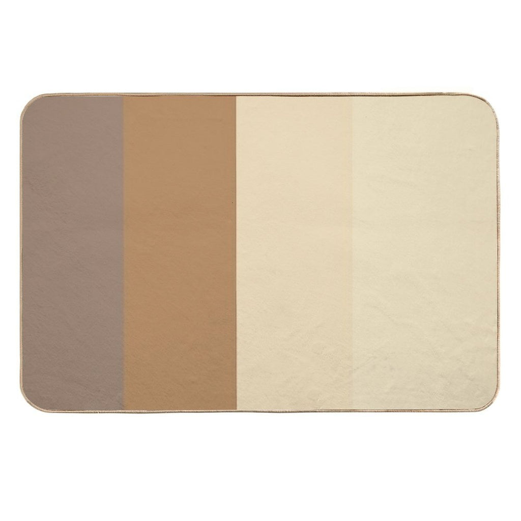 Earth Tones Stripes Pattern  Eco-Friendly Bath Mat