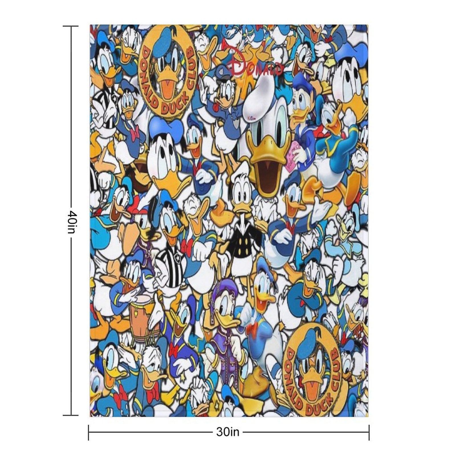 Donald Duck Kids Classic Funny Cartoon Ultimate Super Fine HD Collage Quick-dry Throw Blanket