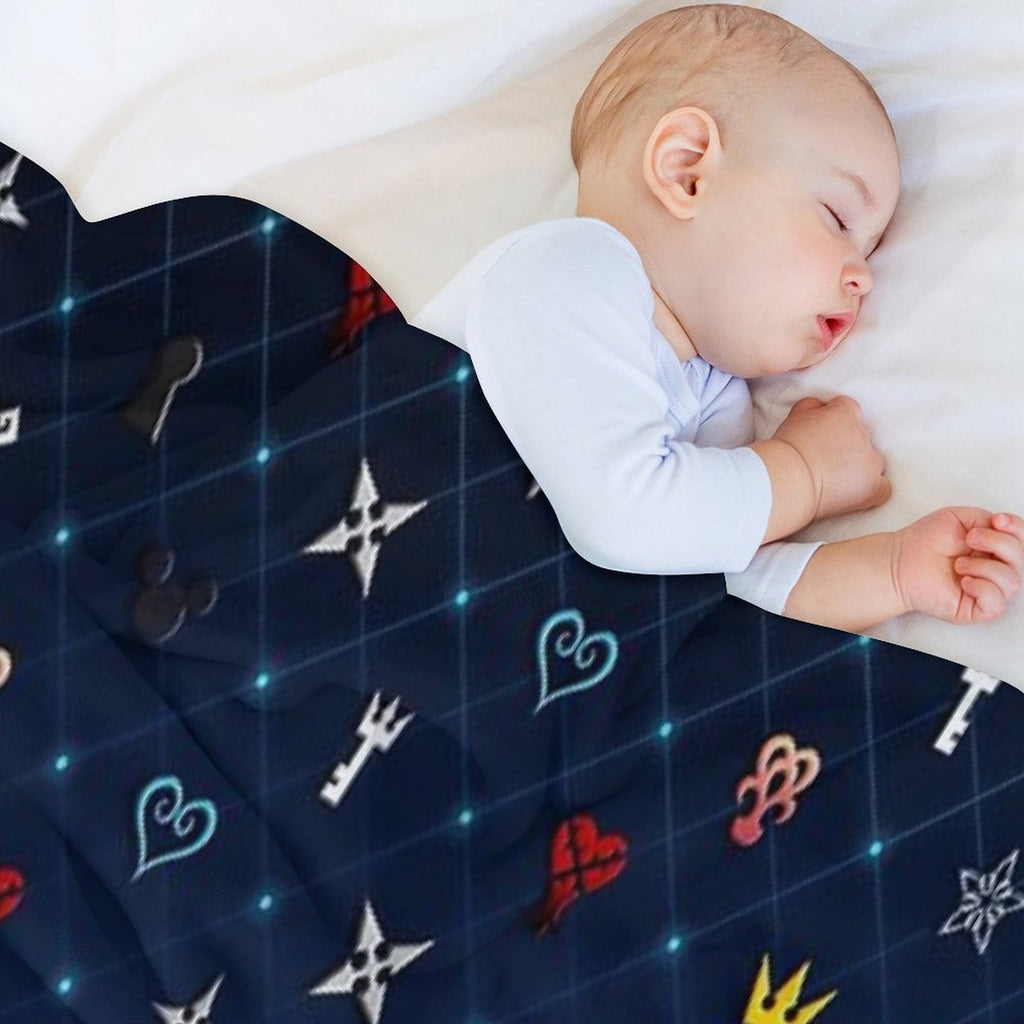 Kingdom Hearts Pattern Ver 2 Gift-ready Throw Blanket