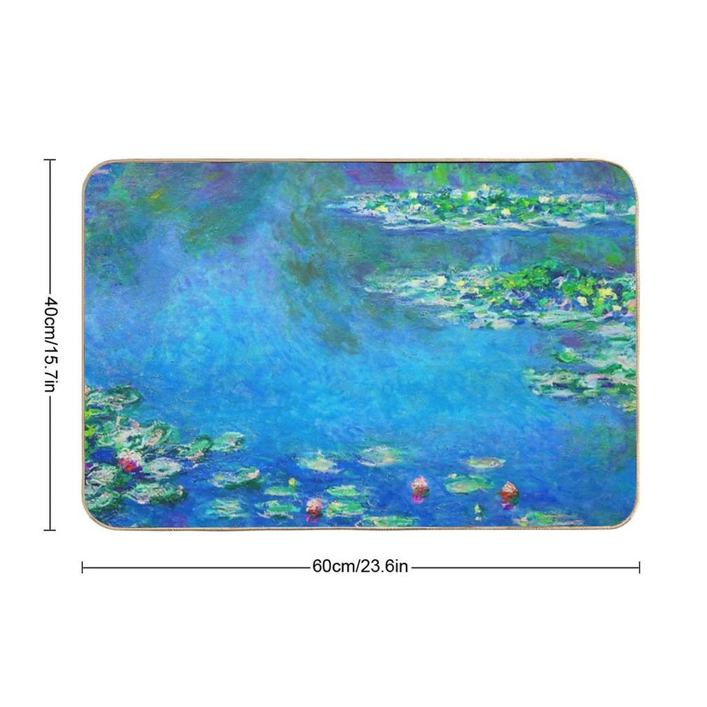 Claude Monet Water Lilies Color-Enhanced  Fade-Resistant Bath Mat