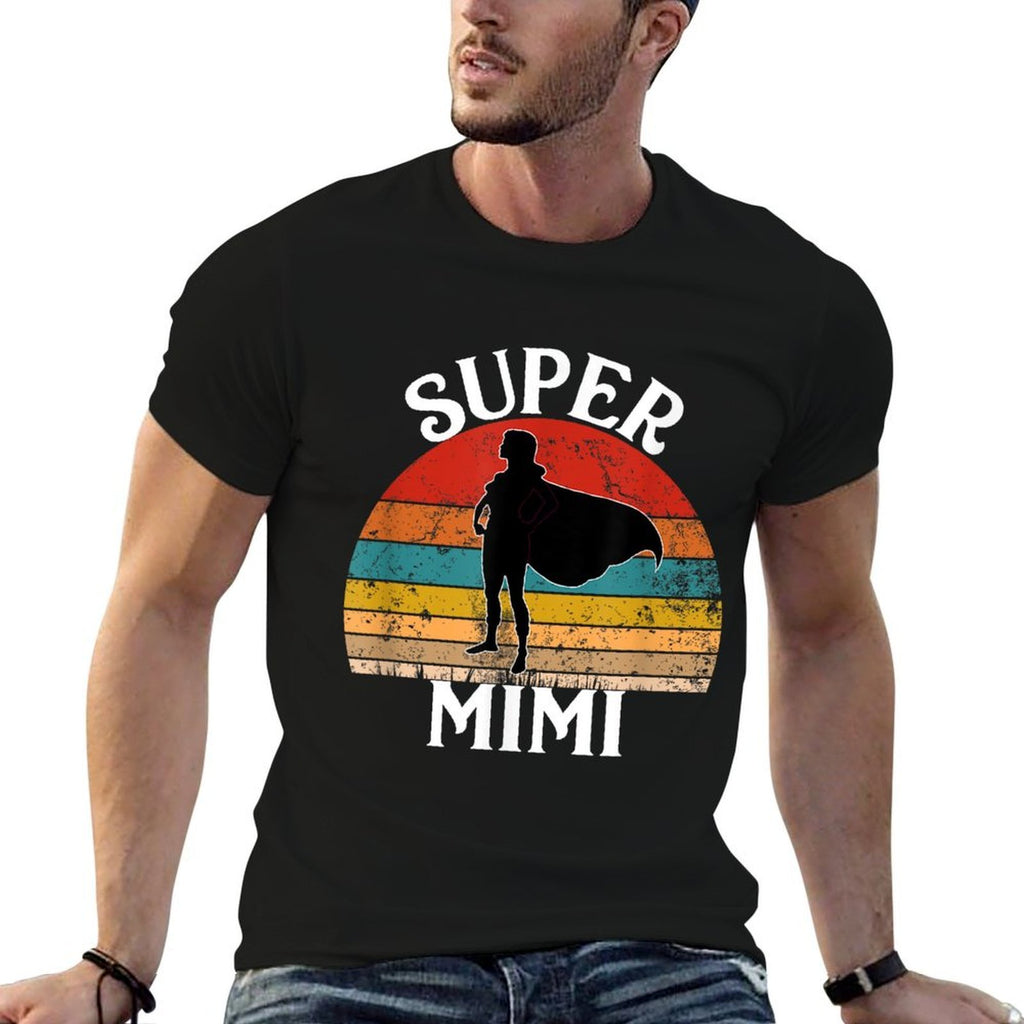 Super Mimi Grandma Funny Vintage Woman Hero  Breathable T-Shirt