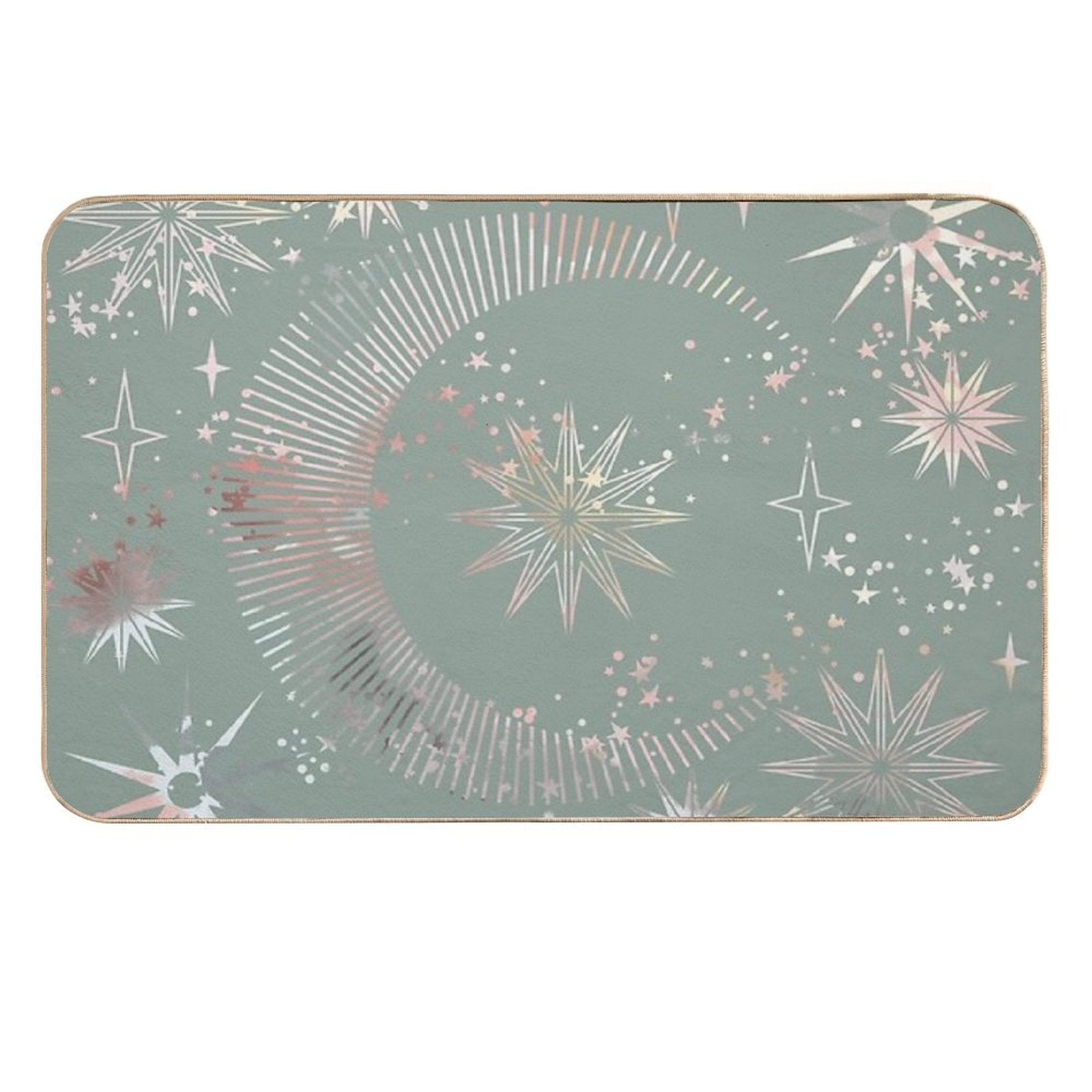 Mystic Green Moon  Versatile Bath Mat