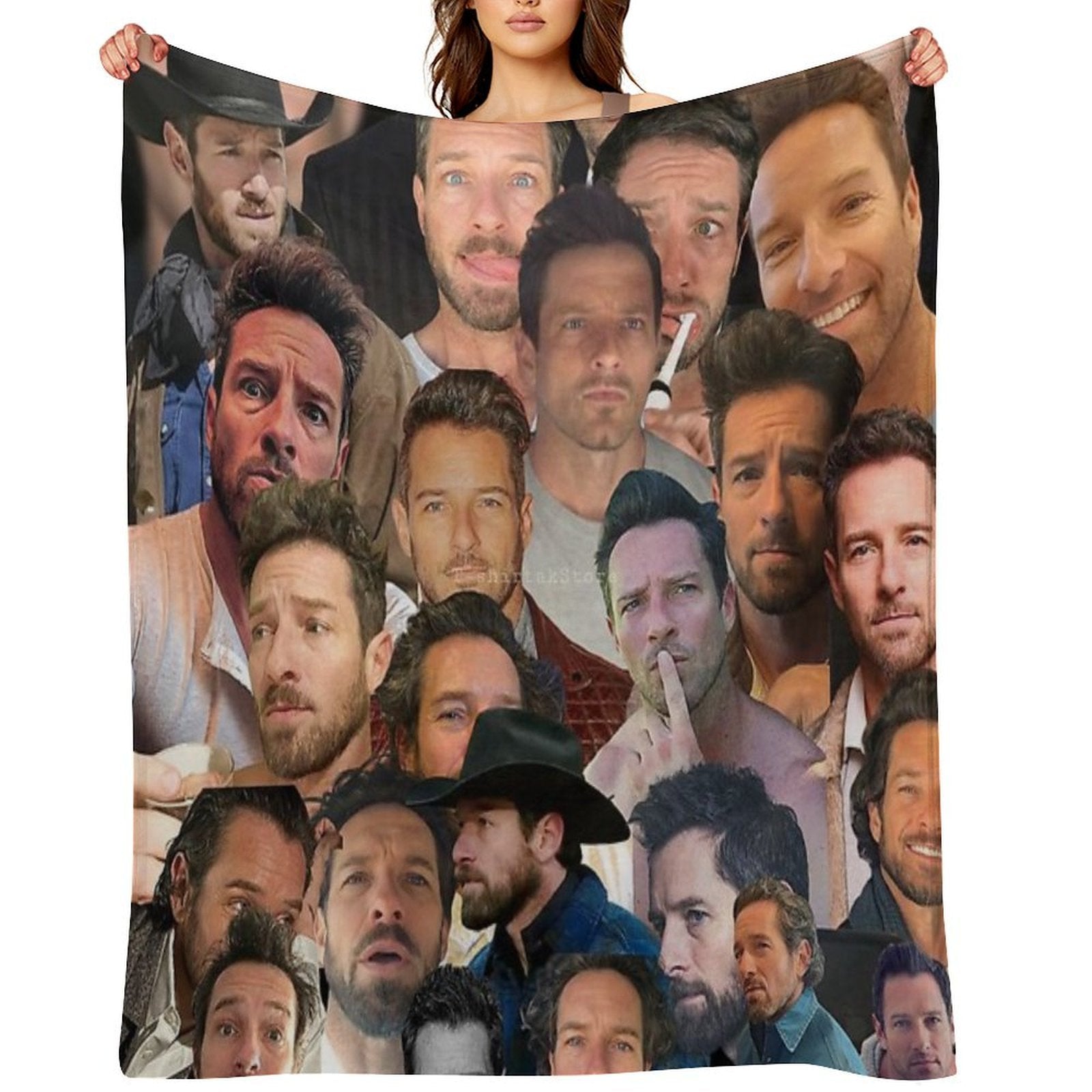 Ian Bohen Photo Collage Easy Care Throw Blanket