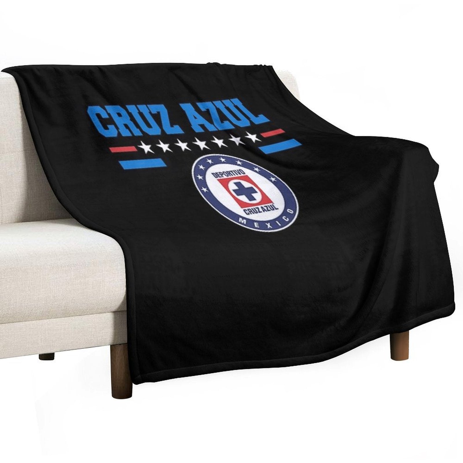 Cruz Azul Mexican Team Stars And Stripes Versatility Throw Blanket