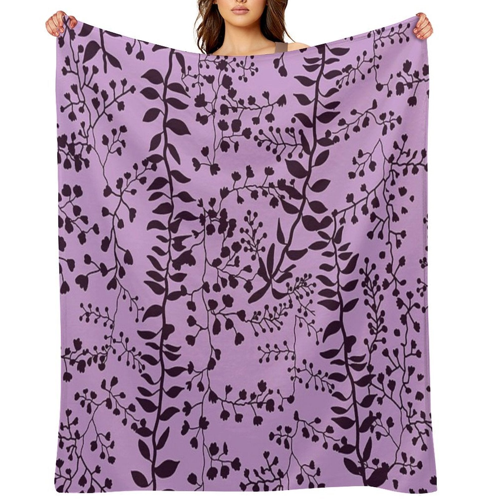 Bella Swan Lavender Freesia Sustainable Throw Blanket