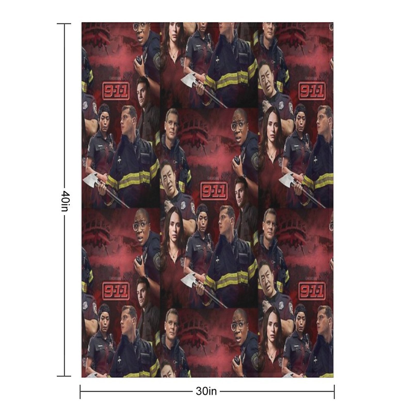 9-1-1 - Red Glare Shrink-resistant Throw Blanket