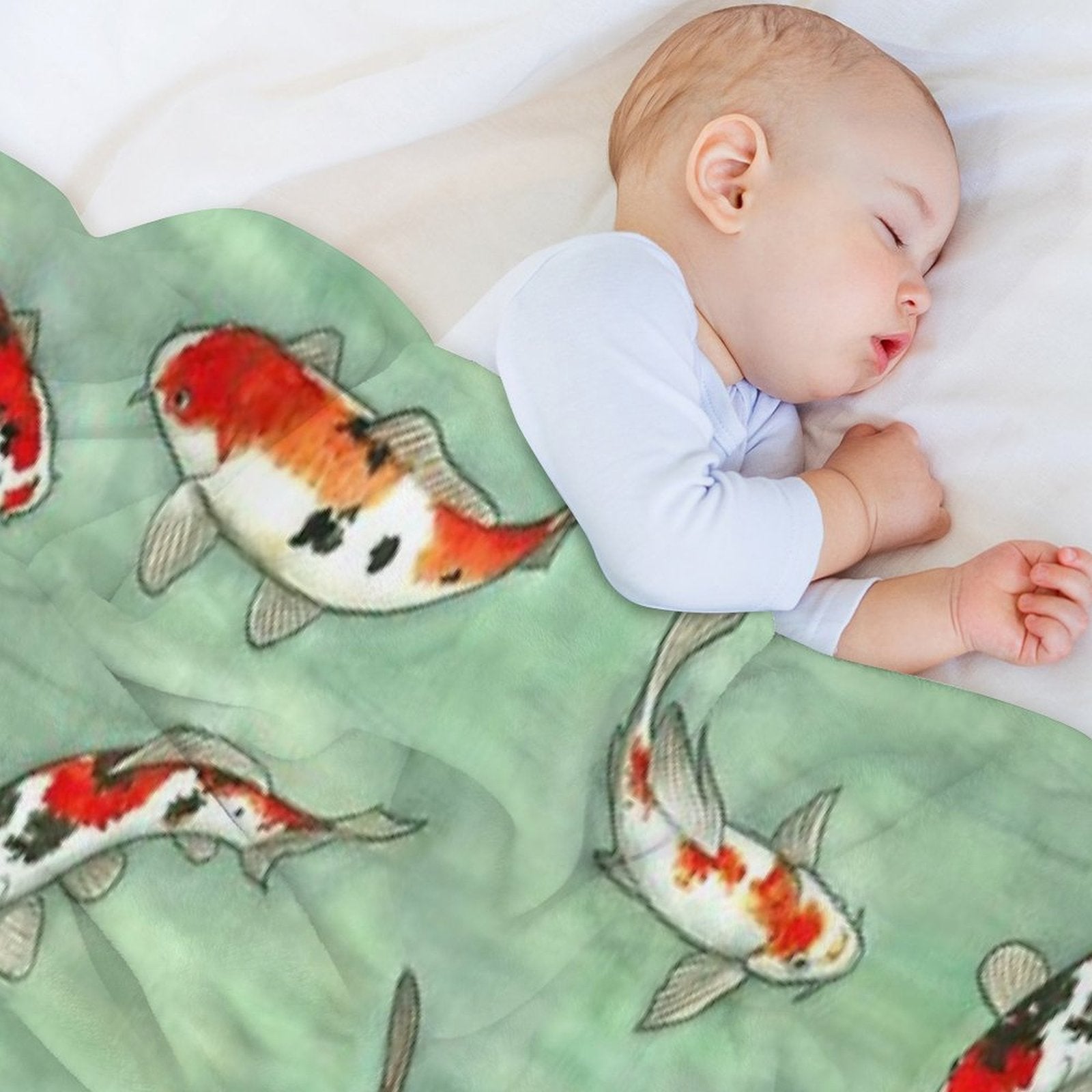 La Ronde Des Carpes Koi Premium Throw Blanket