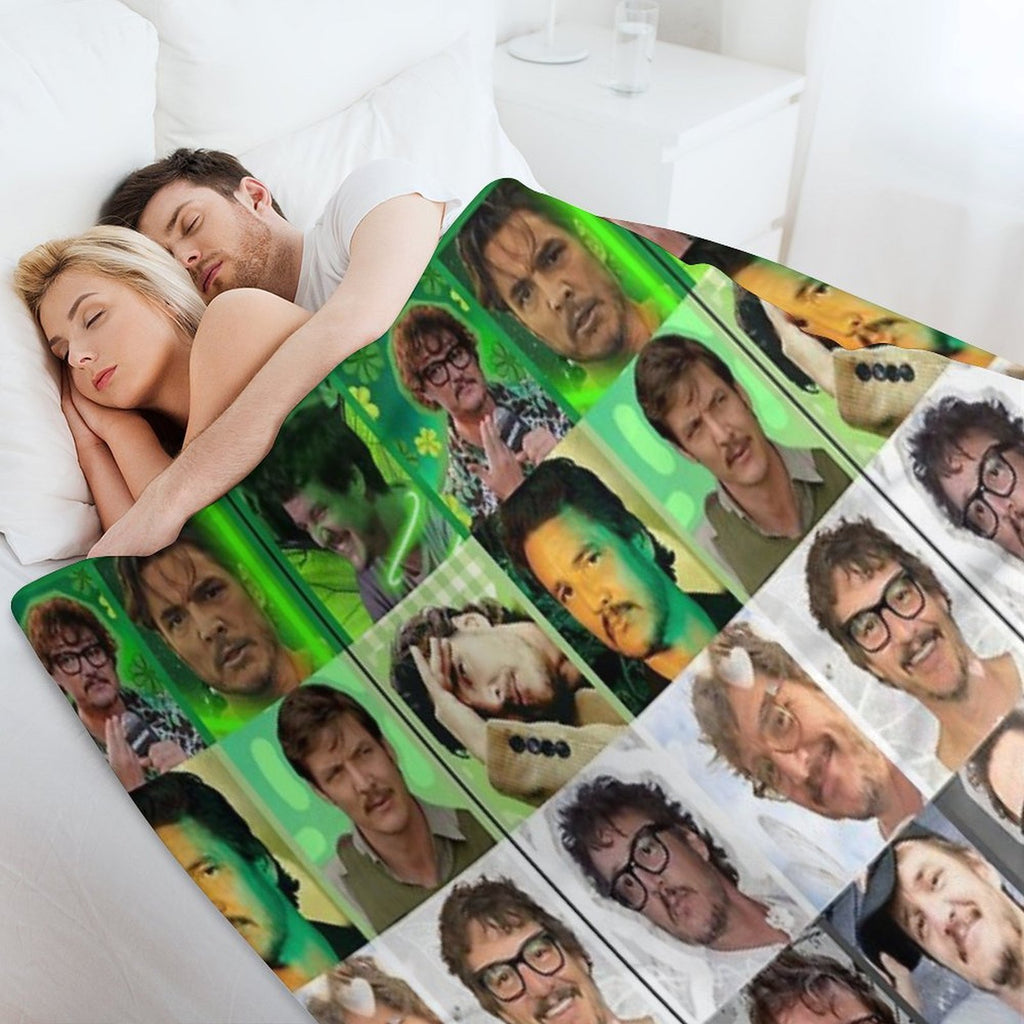 Pedro Pascal As The Aromantic Pride Flag All-season Throw Blanket