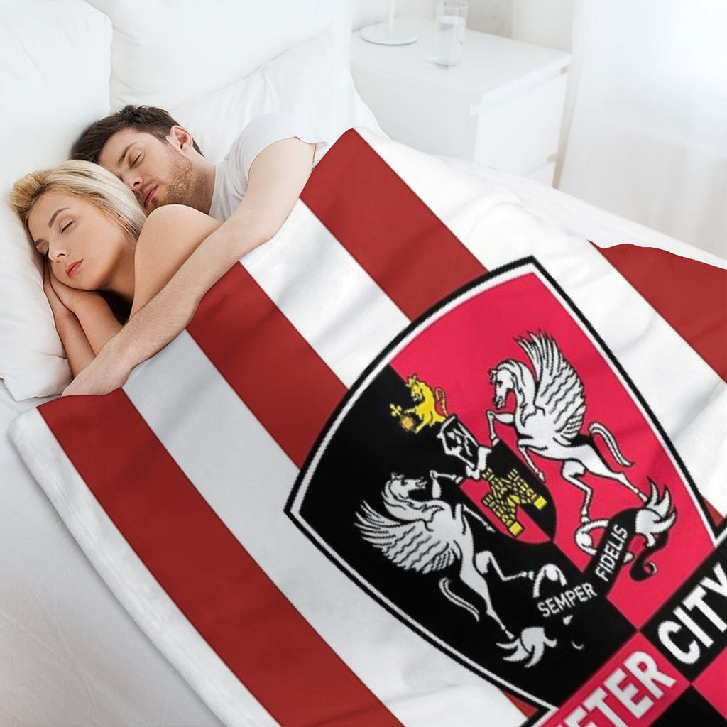 Exeter City FC Machine-washable Throw Blanket