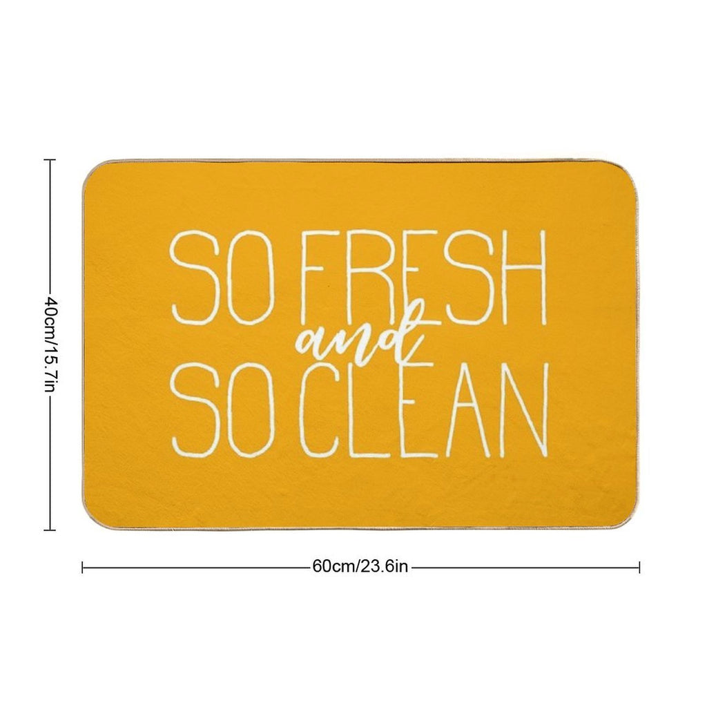 So Fresh And So Clean Yellow  Dirt-Trapping Bath Mat