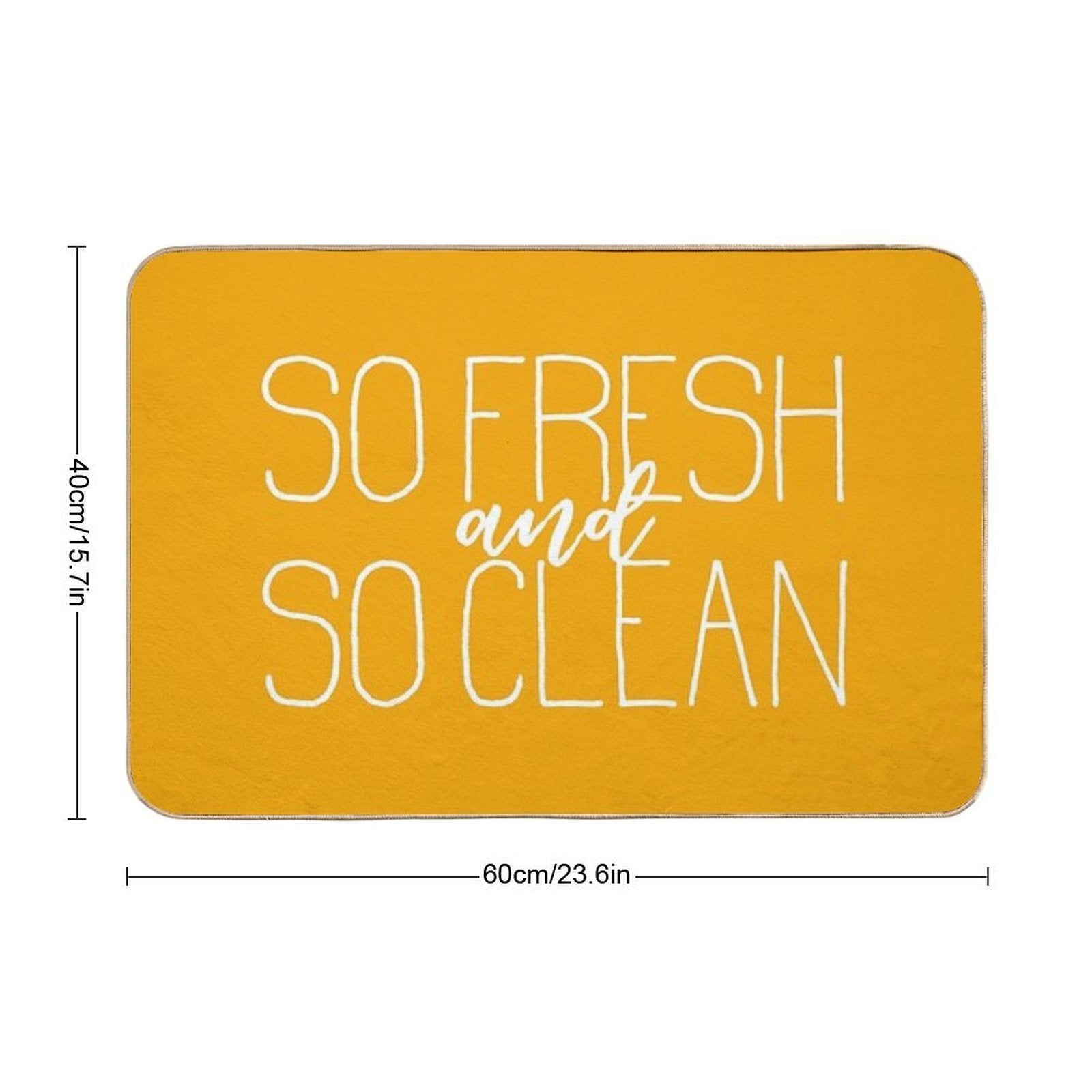 So Fresh And So Clean Yellow  Dirt-Trapping Bath Mat