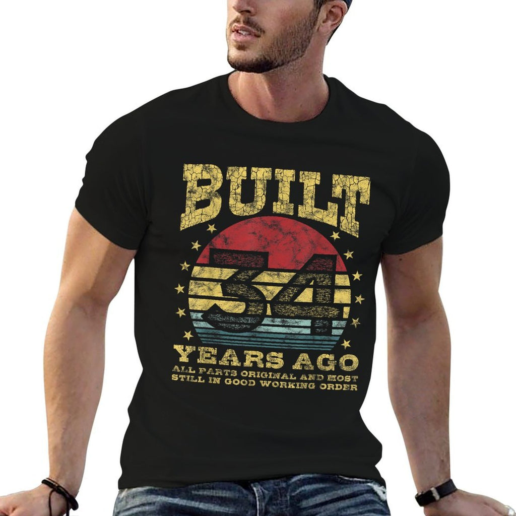 Funny 34th Birthday 34 Year Old B-Day Joke Saying Party  Slim-fit Cut T-Shirt