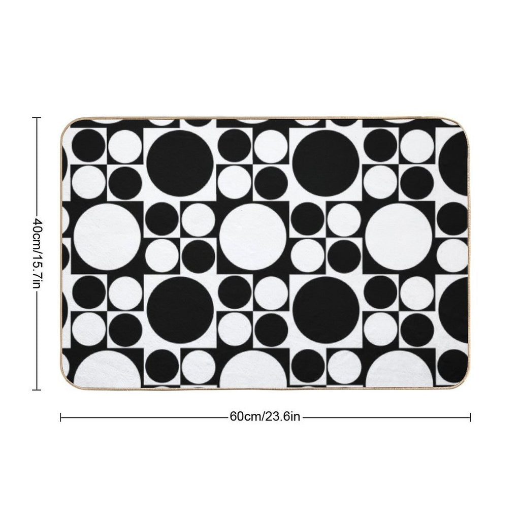 Mod Op Art Dress  Anti-Trip Bath Mat