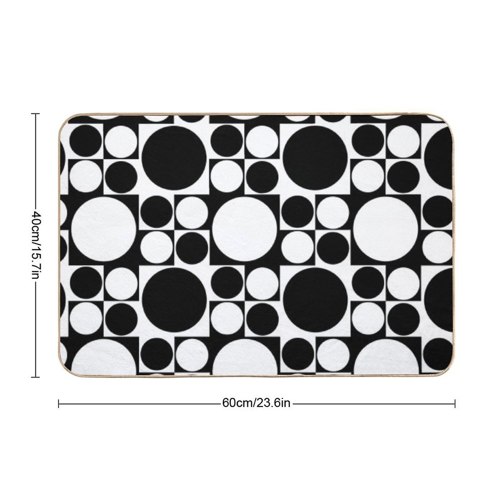 Mod Op Art Dress  Anti-Trip Bath Mat