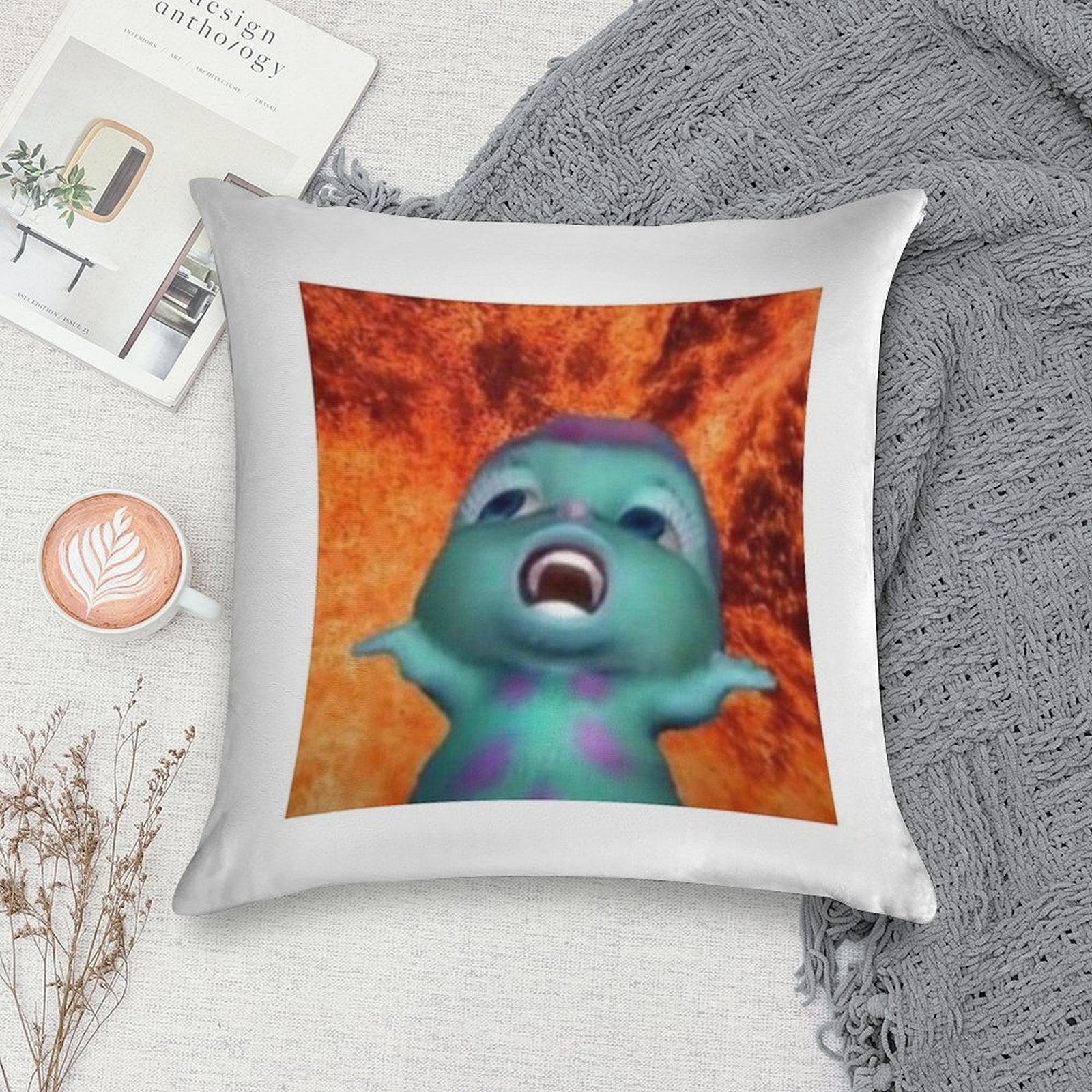 Chaotic Bibble Soft Skin-Friendly Throw Pillow
