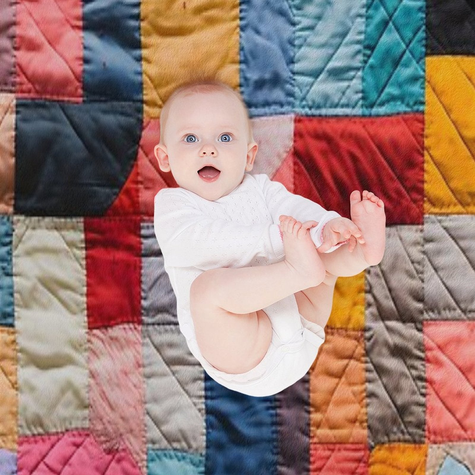 Patchwork Quilt Compact Throw Blanket