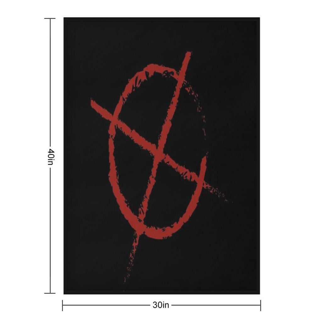 Slenderman Symbol Plush Throw Blanket