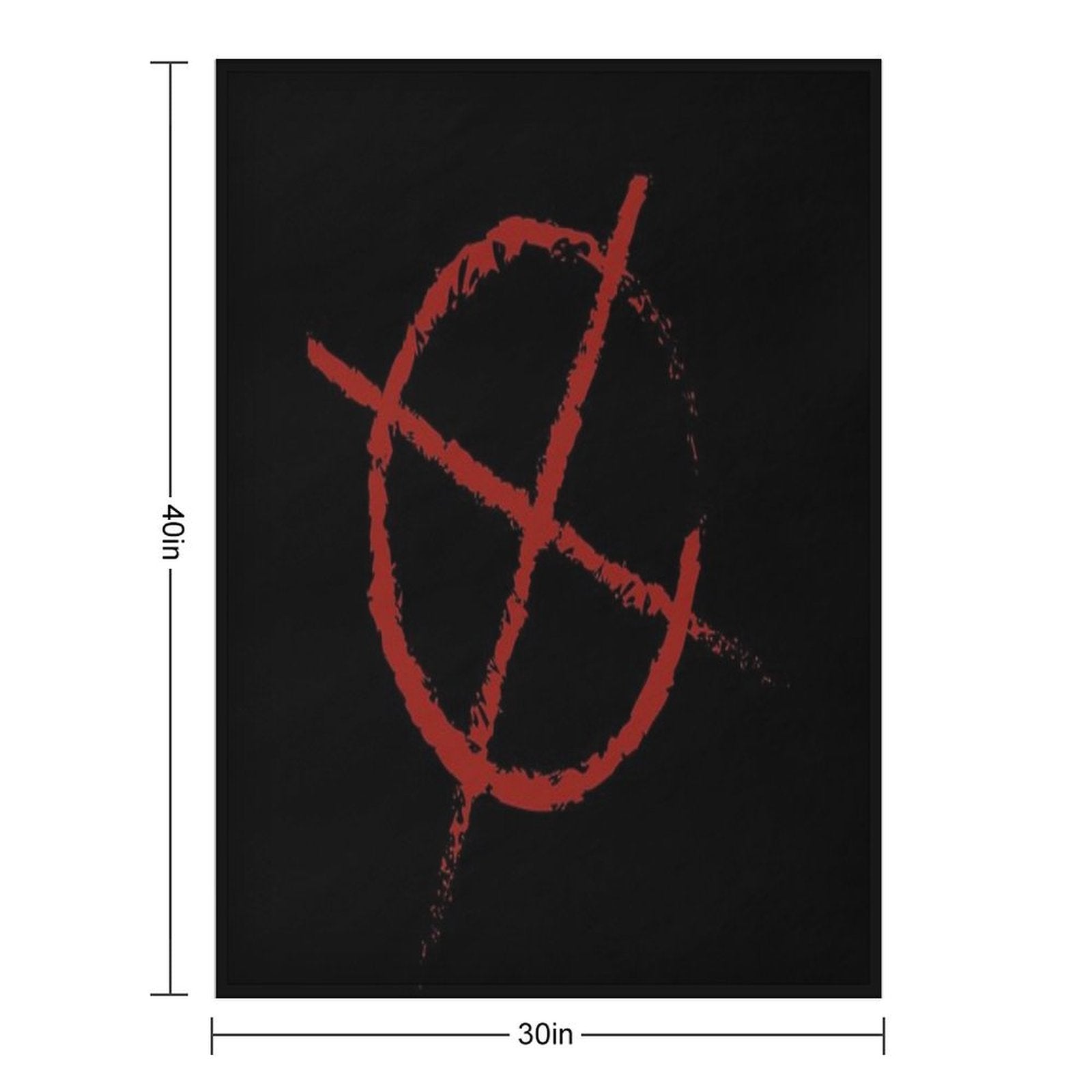 Slenderman Symbol Plush Throw Blanket