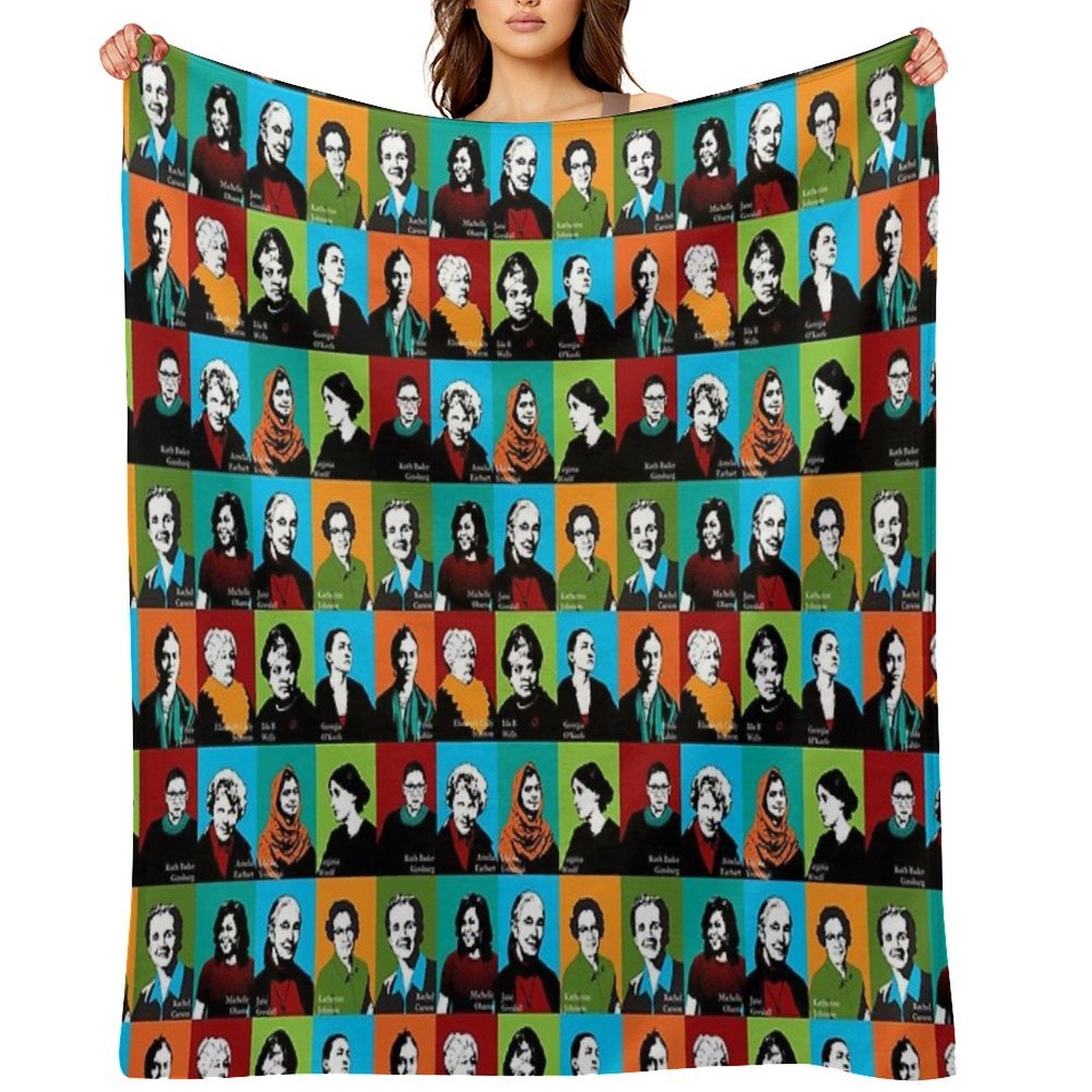 Feminist Icons Anti-pilling Throw Blanket
