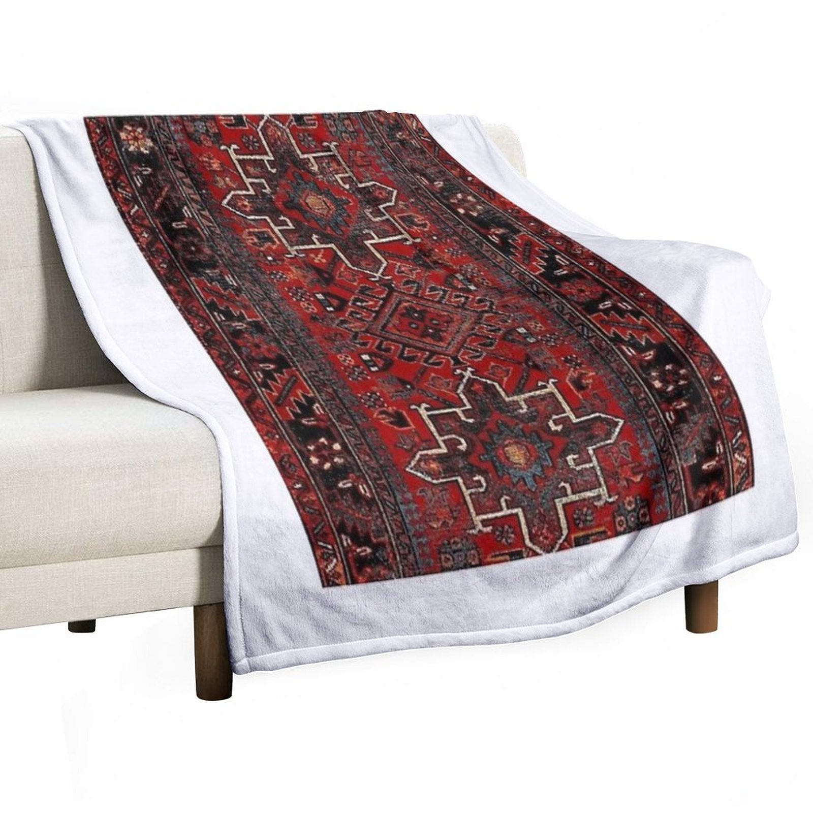 Oriental Rug Durable Throw Blanket