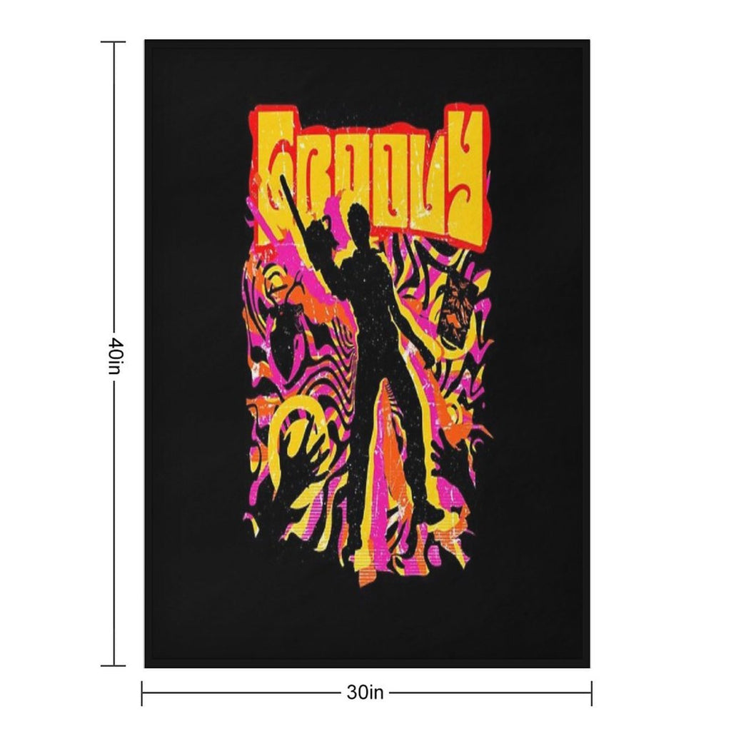 Stay Groovy - Evil Dead Sustainable Throw Blanket