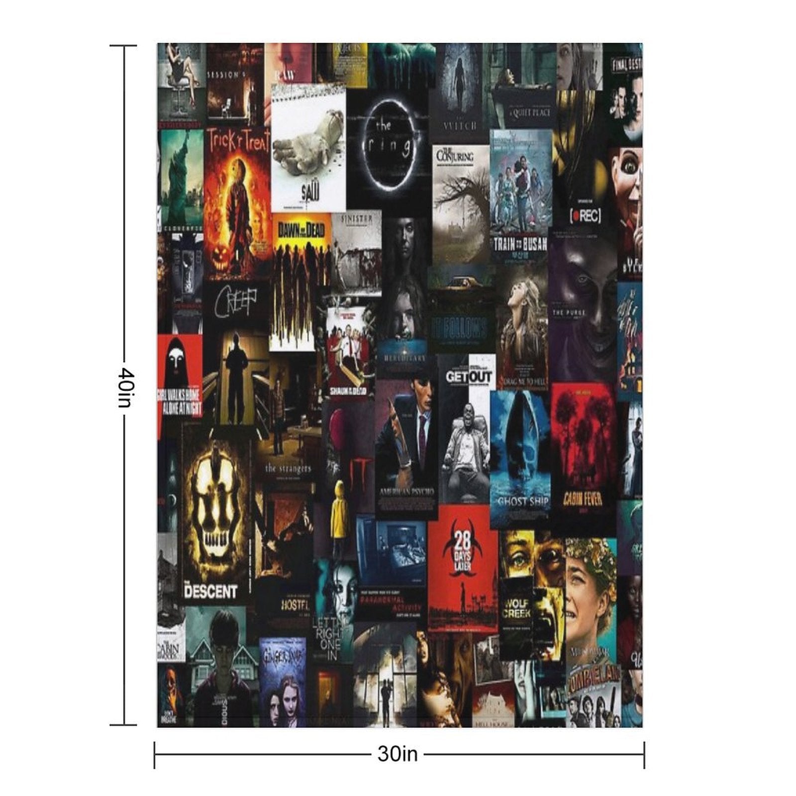 Horror Movie Posters 2000s - 2010s Shrink-resistant Throw Blanket