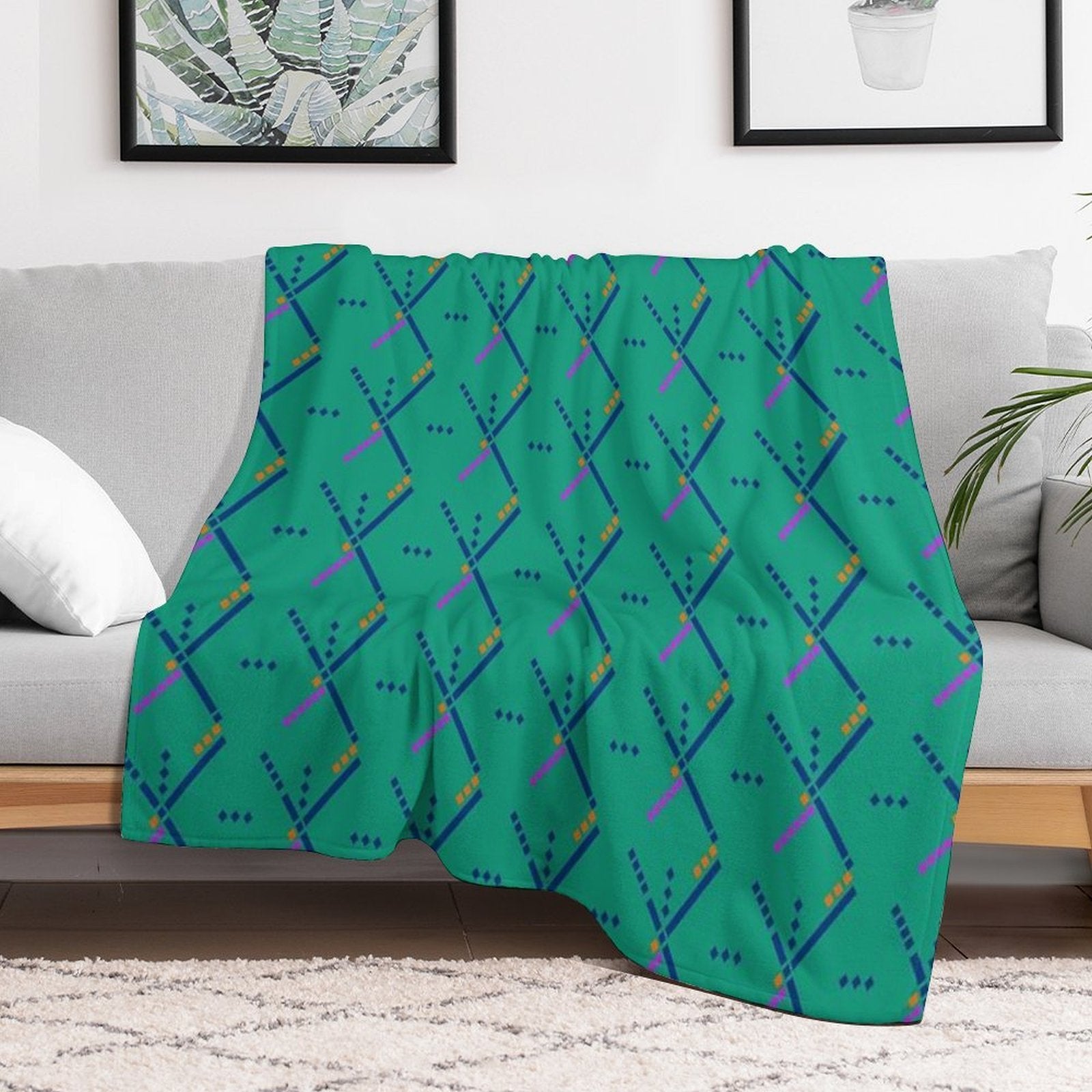 PDX Portland Airport Carpet Quick-dry Throw Blanket