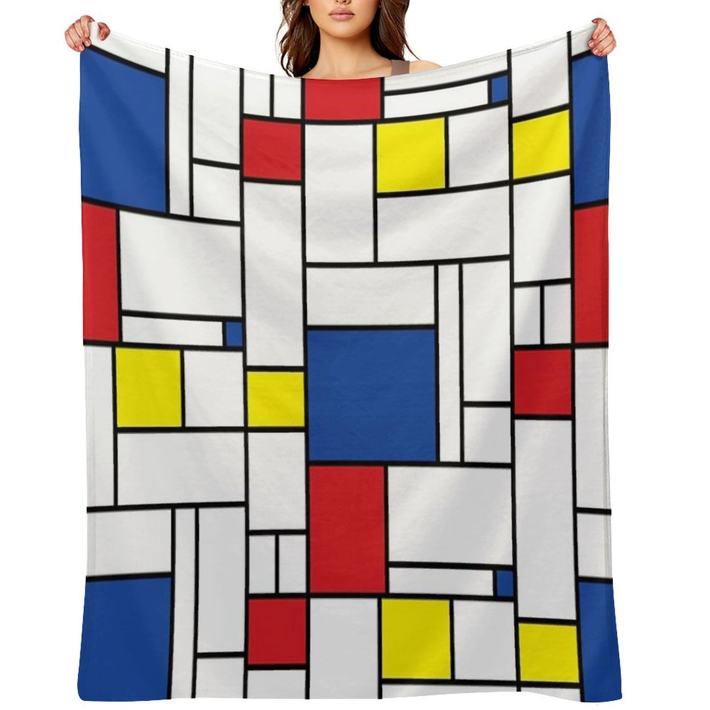 Mondrian Minimalist De Stijl Modern Art II © Fatfatin Anti-pilling Throw Blanket