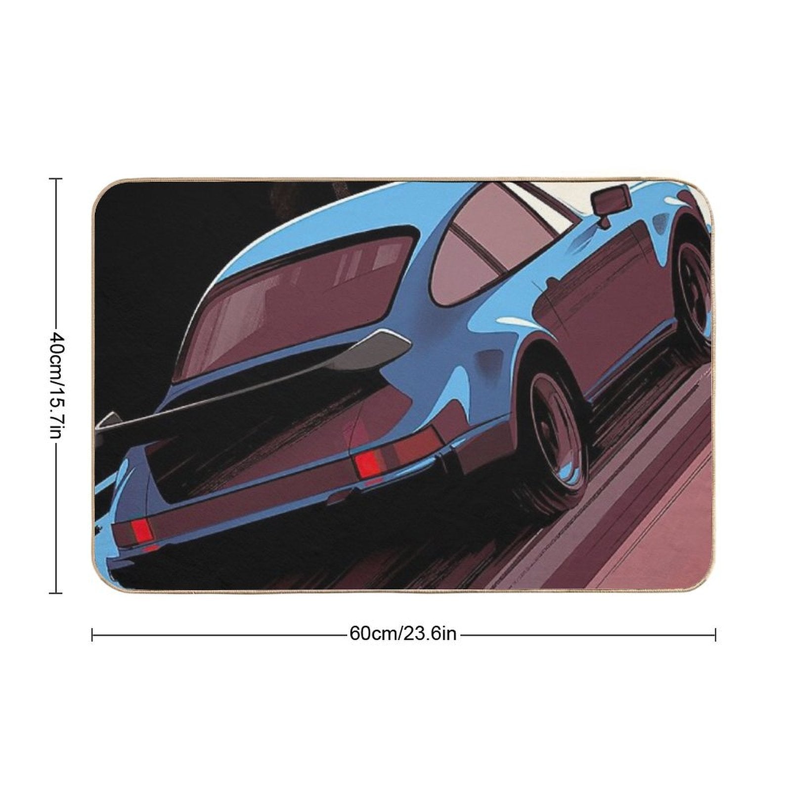 Porsche Art Print  Odorless Bath Mat