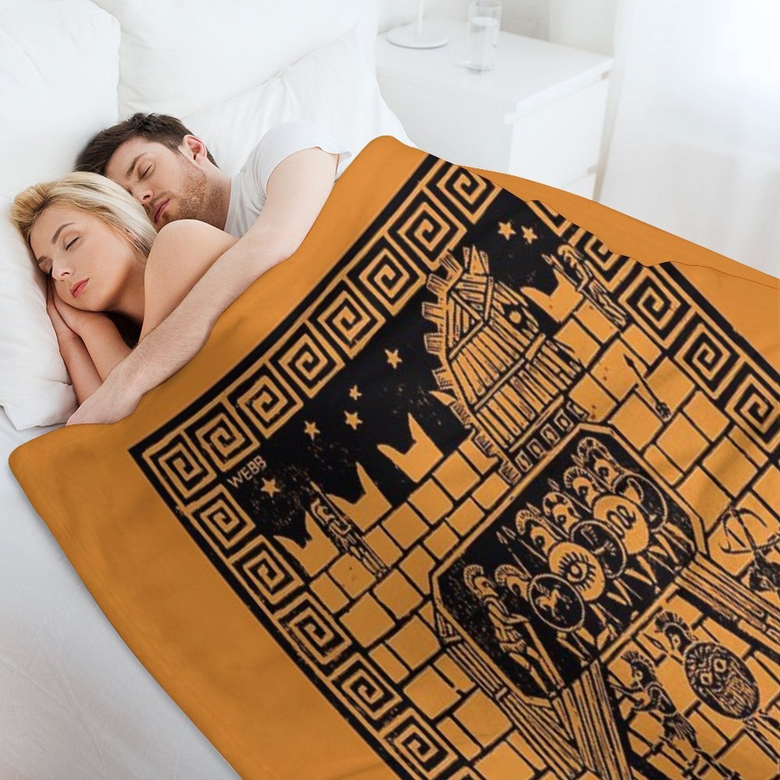 Trojan Horse Machine-washable Throw Blanket