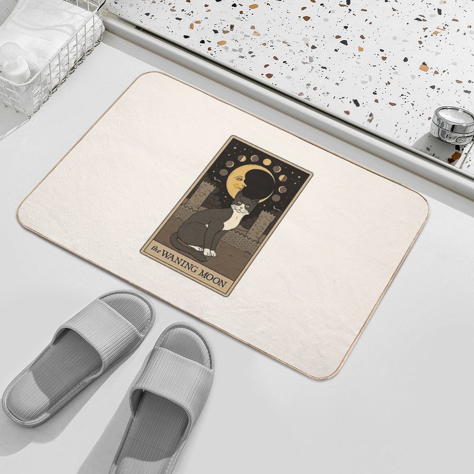 The Waning Moon Cat  Rapid-Drying Bath Mat
