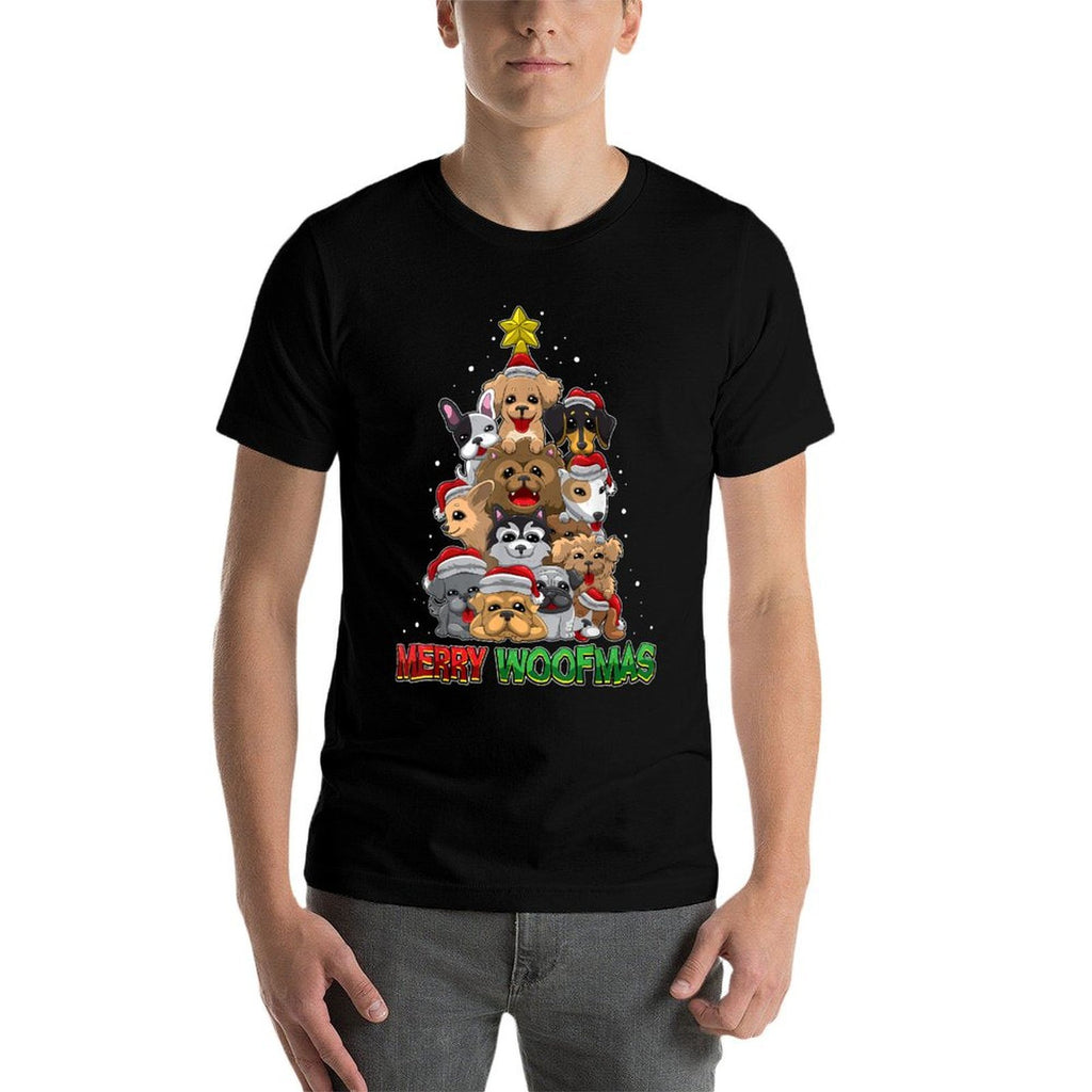 Merry Woofmas - Merry Christmas For Dog Lovers  Relaxed-fit T-Shirt