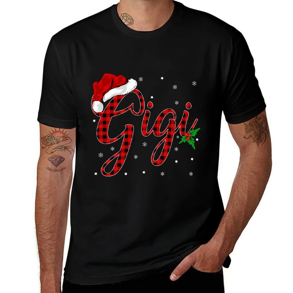 Funny Matching Family Buffalo Plaid Gigi Christmas Pajama  Eco-friendly Material T-Shirt