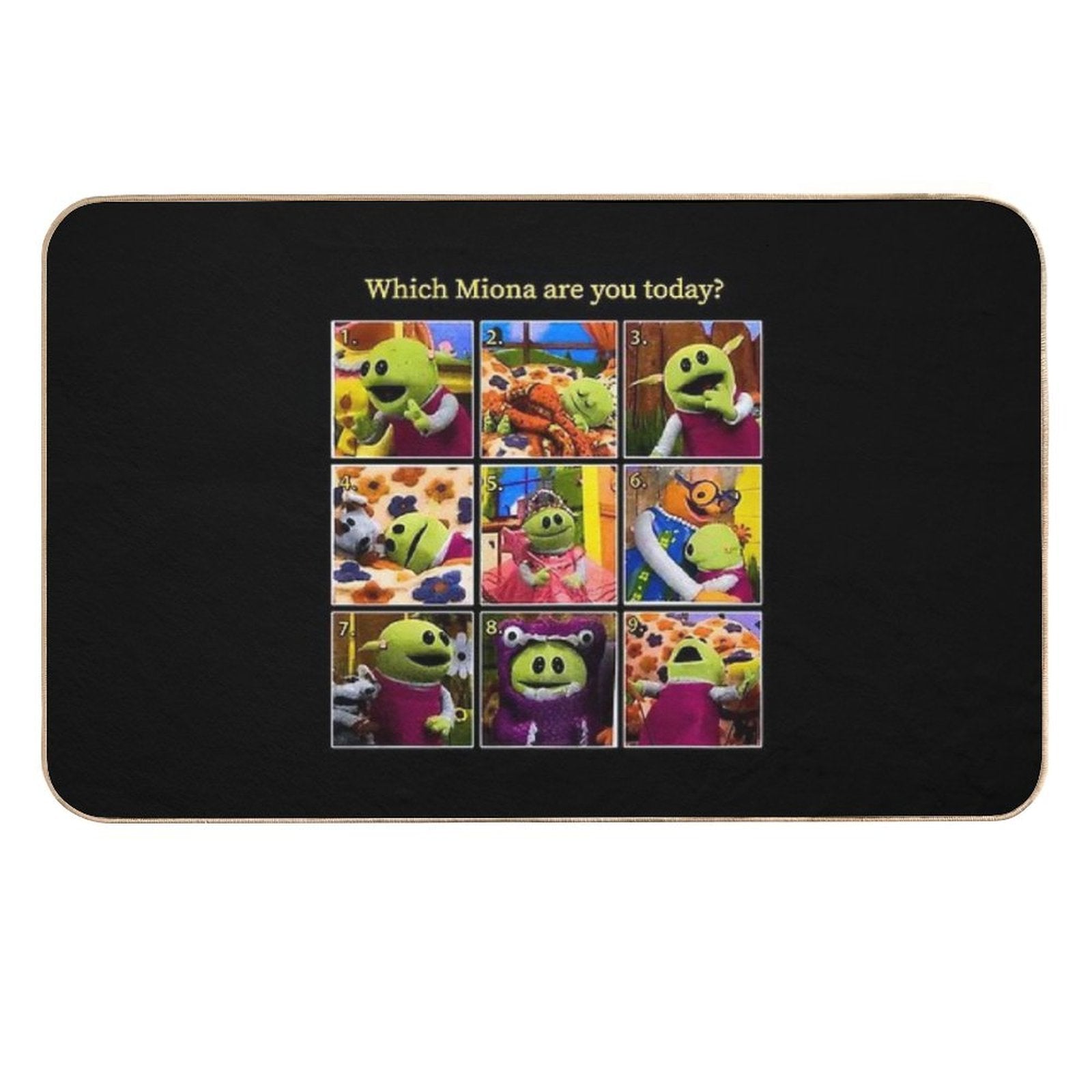 Which Mona Are You Today Nanalan  Anti-Trip Bath Mat
