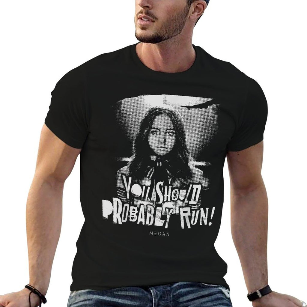 M3GAN You Should Probably Run Vintage Poster Style  Soft T-Shirt