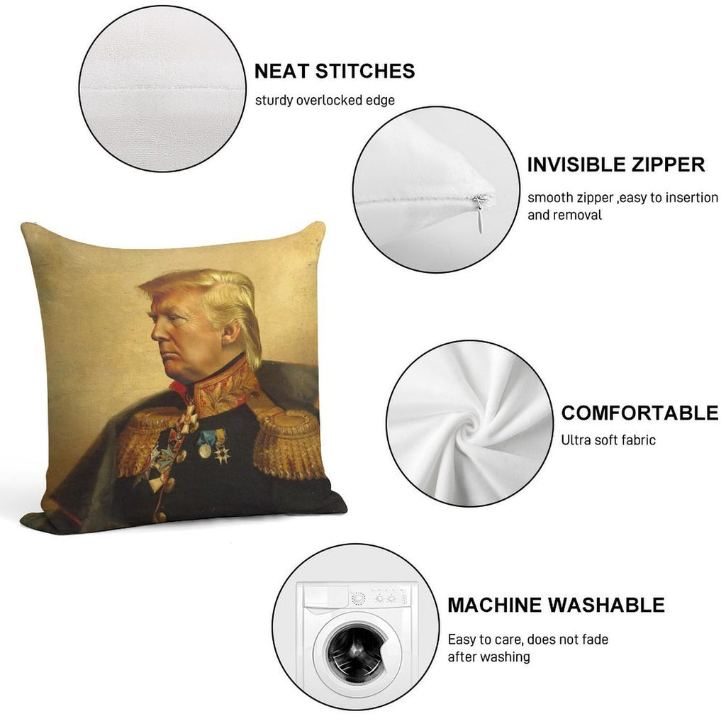 Donald Trump - Replaceface Soft Short Plush Fabric Throw Pillow