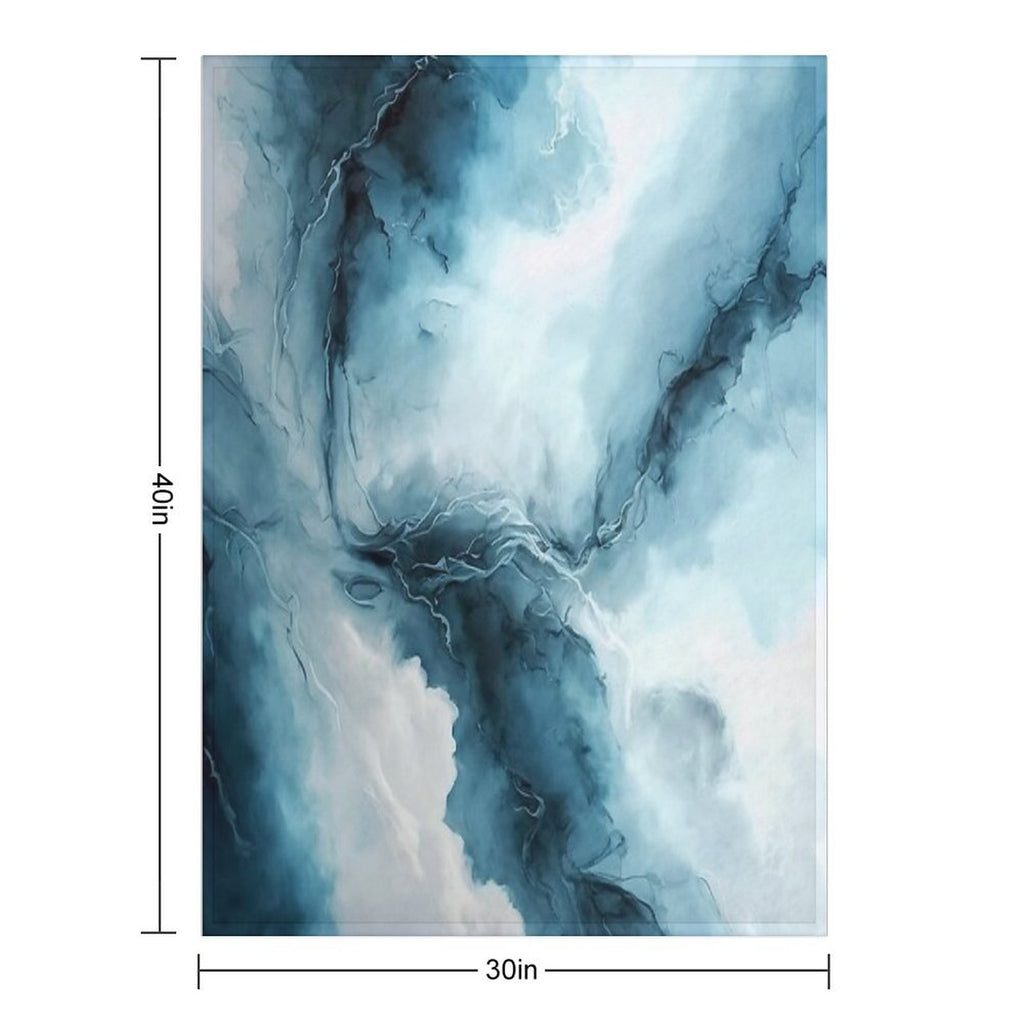 Cloudy Storm - Abstract Alcohol Ink Art Compact Throw Blanket