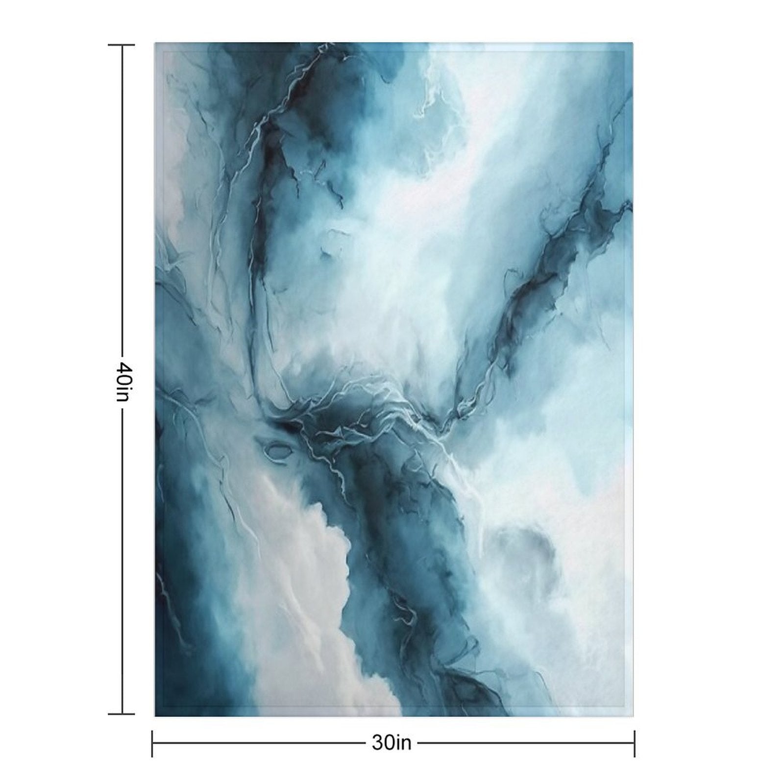 Cloudy Storm - Abstract Alcohol Ink Art Compact Throw Blanket