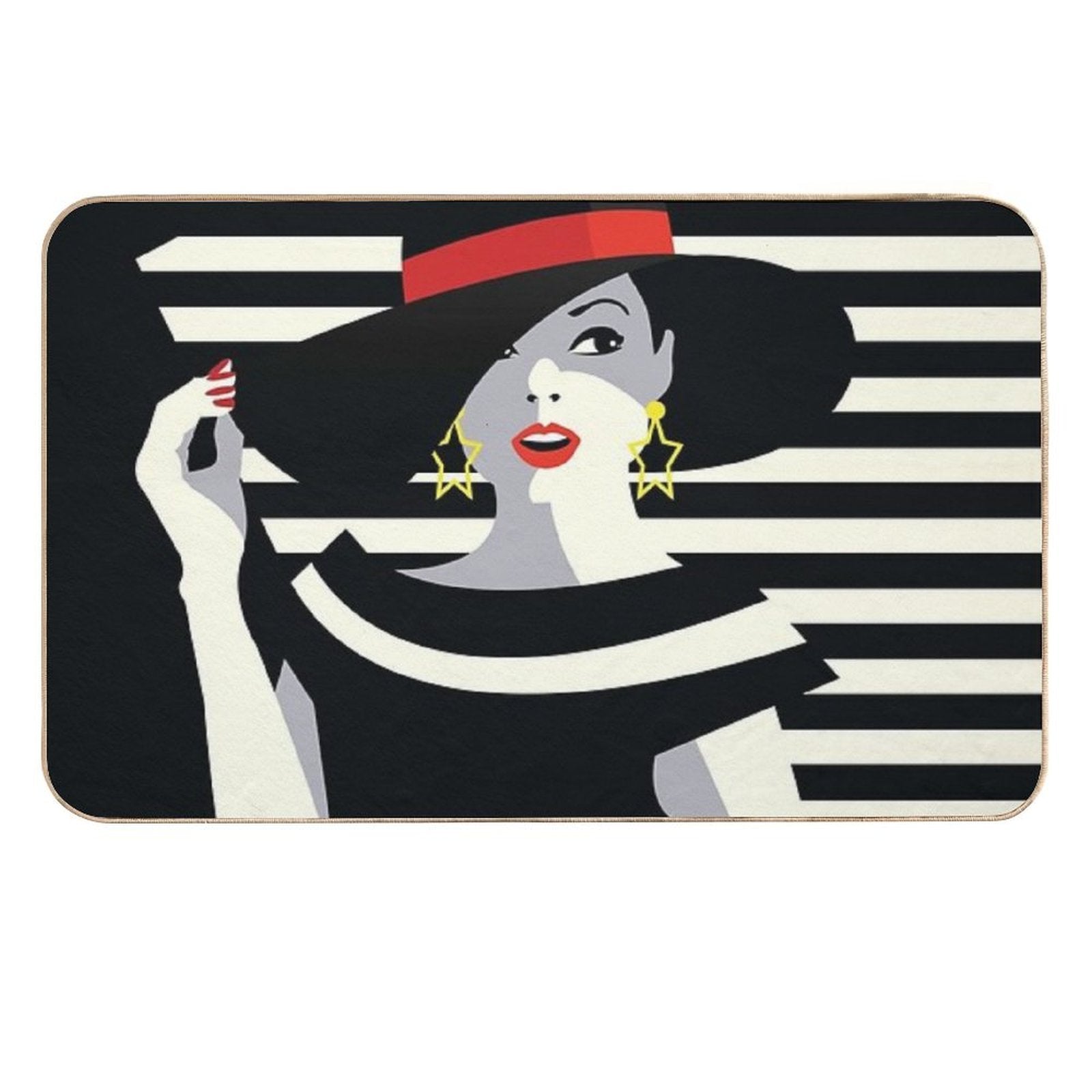 Eighties Fashionista - Nagel Inspired Retro Socialite Durable Bath Mat