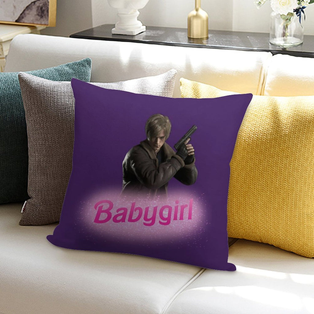 Leon Kennedy Babygirl Soft Short Plush Fabric Throw Pillow