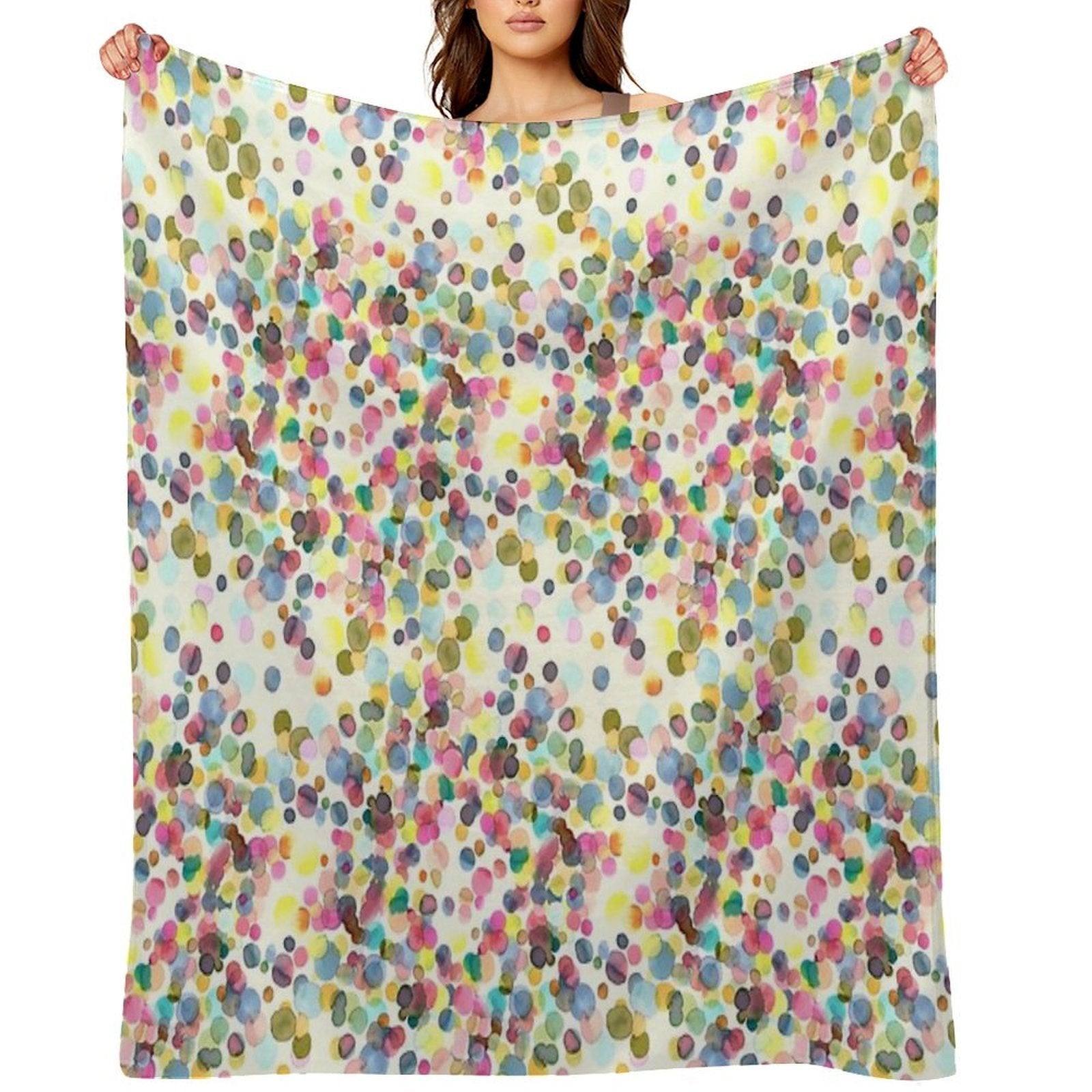 Color Drops Wrinkle-free Throw Blanket