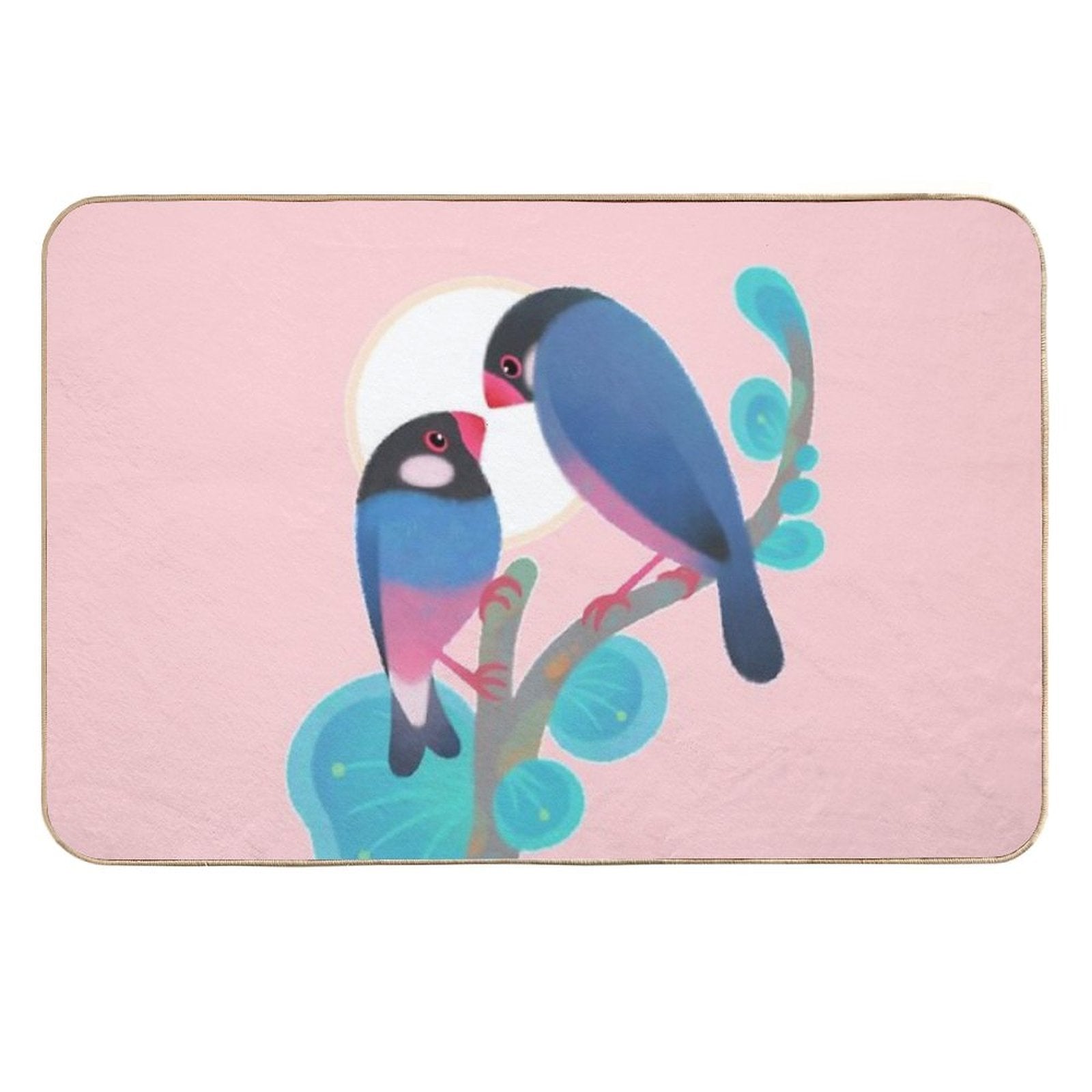 Java Sparrows  Stain-Proof Bath Mat