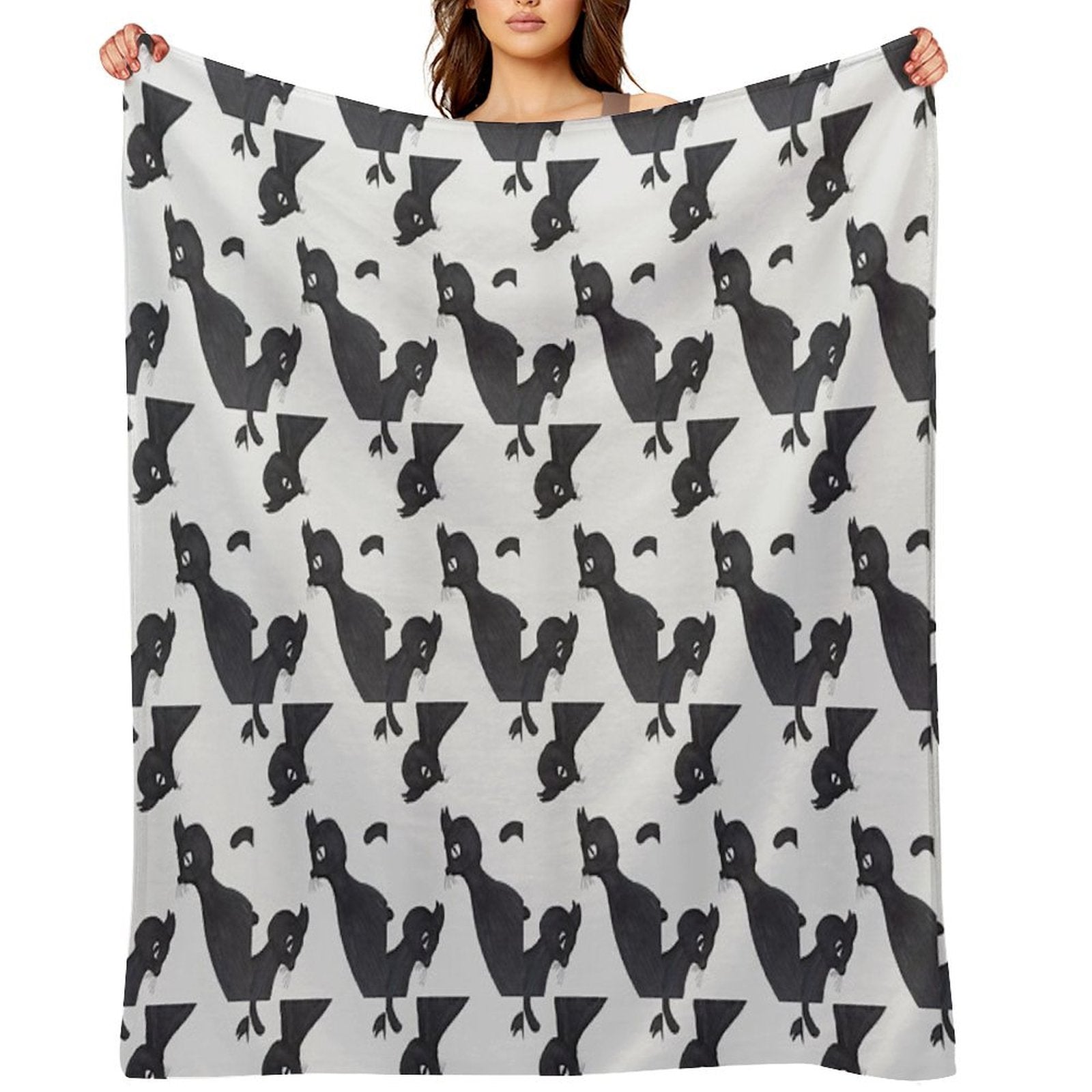 BLACK CAT・5 Easy Care Throw Blanket